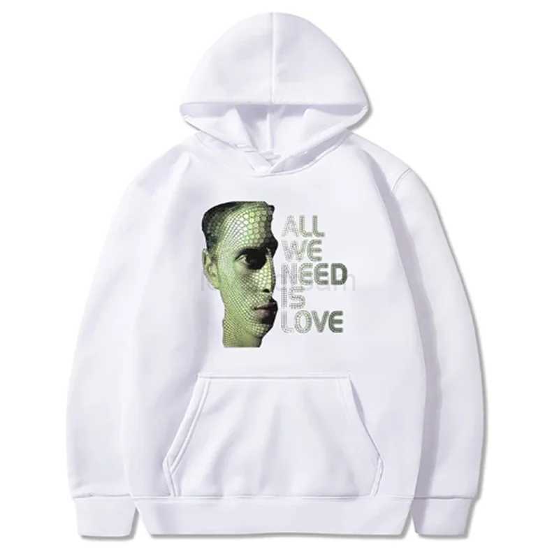 All We Need Is Love Canserbero Hoodies Men Fashion Letter Graphic Printed Sweatshirts Women Casual Harajuku Streetwear PulloversXJ240812