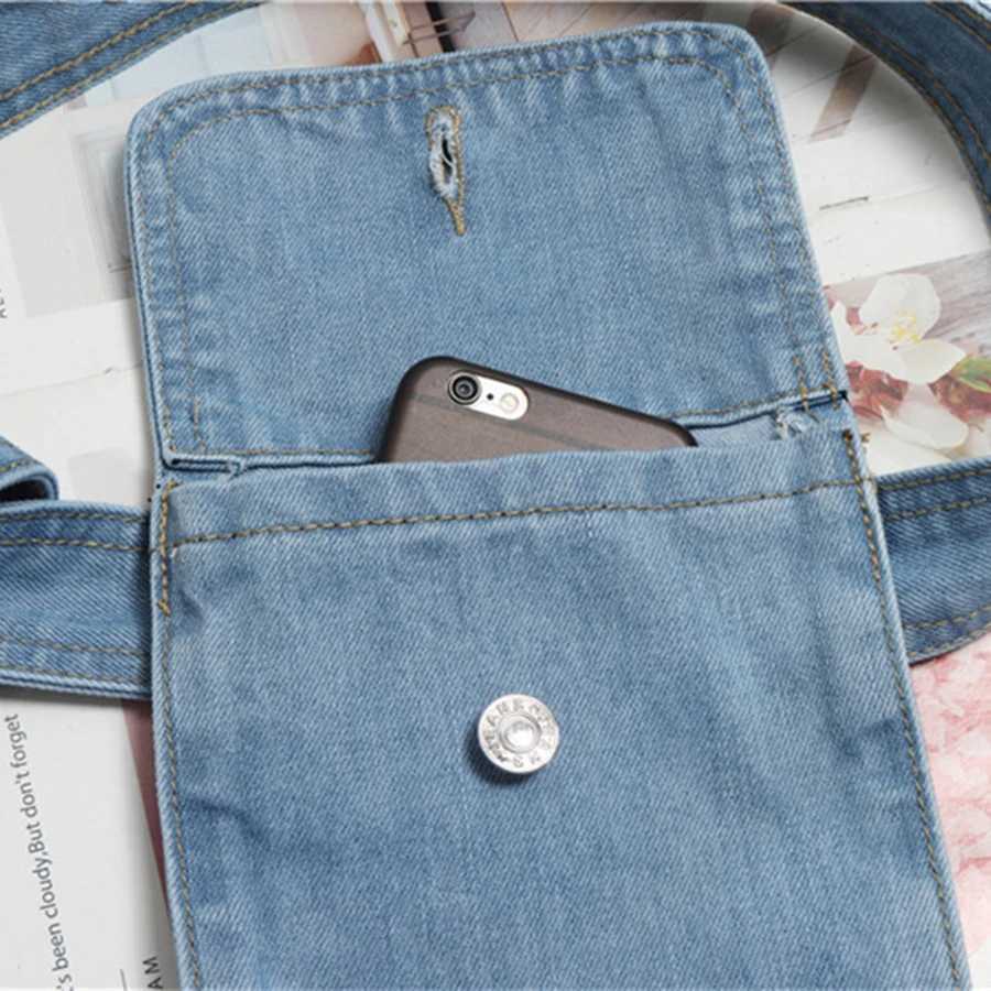 Belts Womens Retro Embossed Denim Belt Bag Retro Embossed Cotton Waist Bag with Phone and Coin Pocket Perfect for Going Out Y240810ACZN
