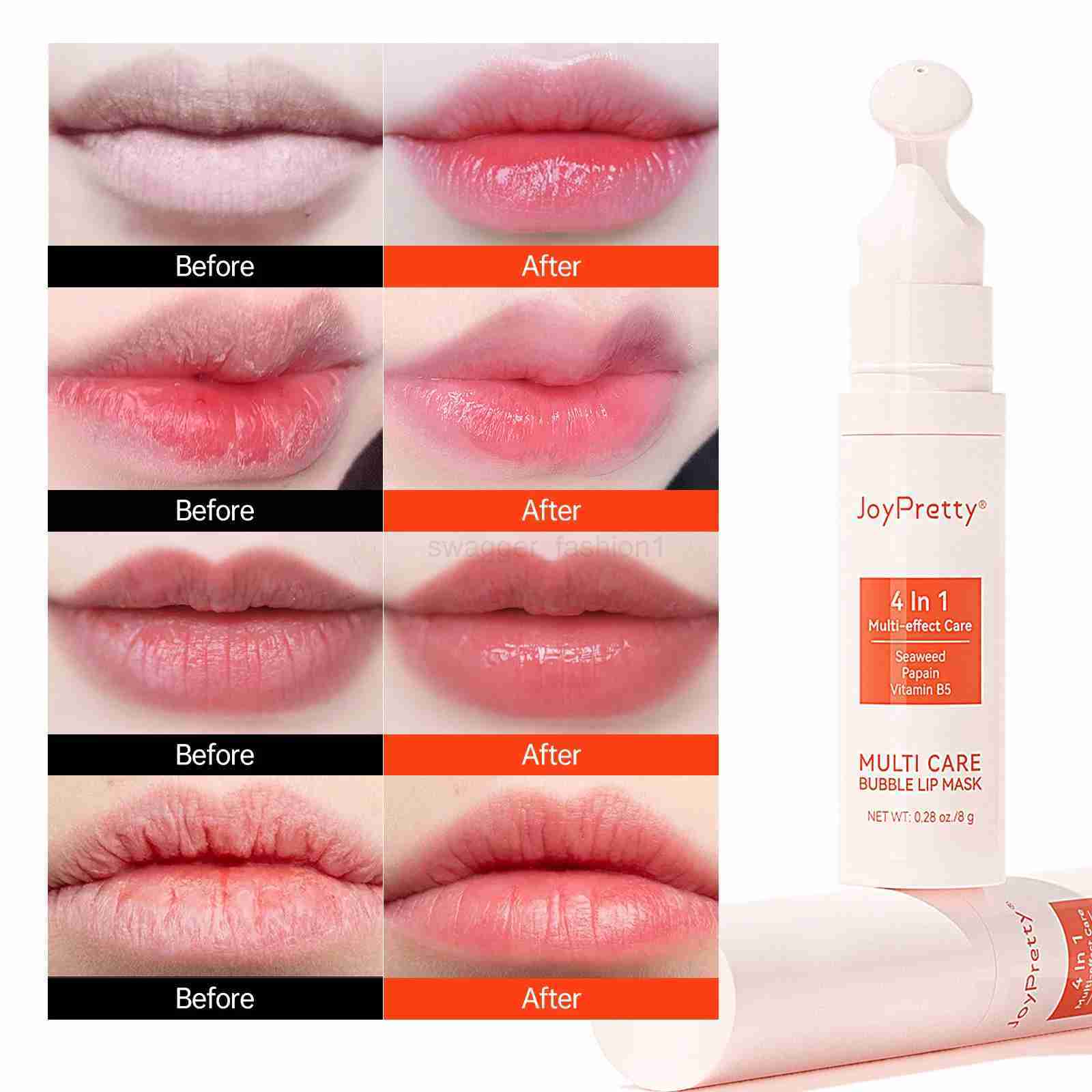 Bubble Lightening Dark Lip Balm Mask Gloss Oil Exfoliation Makeup Removal Face Care Beauty Health Lip Moisturizer Mask ProductsXJ240812