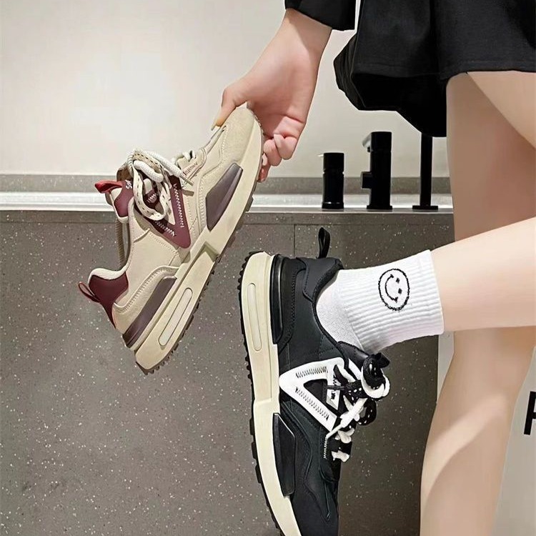 Ddmysports YUECEN Internet Celebrity Small Thick Soled Forrest Gump New Niche Lightweight German Training Dad Shoes Trend Outdoor Shoes