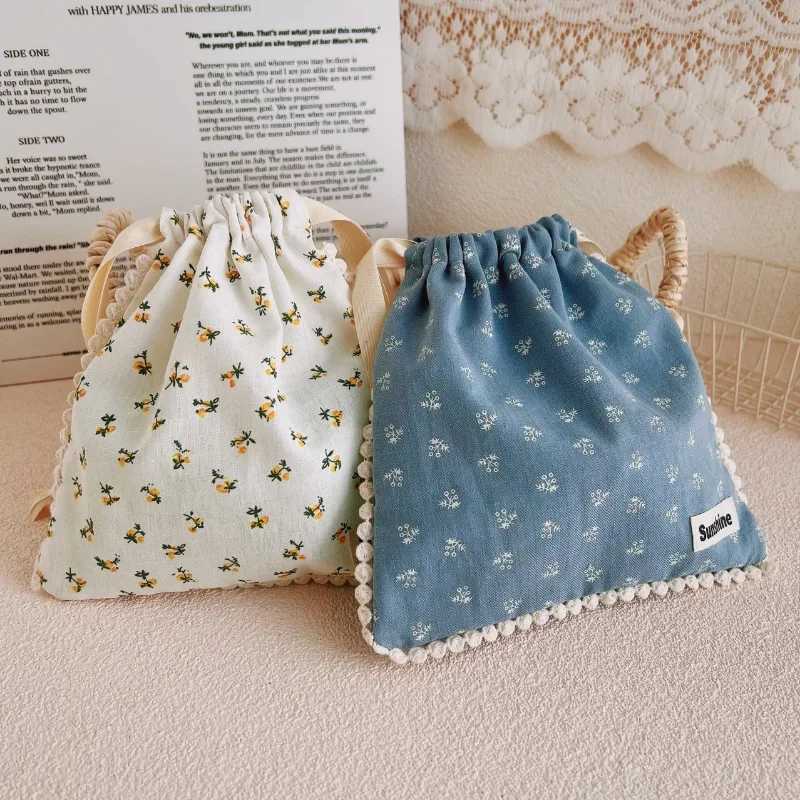 19 * 19CM baby diaper bag printed flower wet diaper cart travel bag outdoor wet diaper storage bag W240812