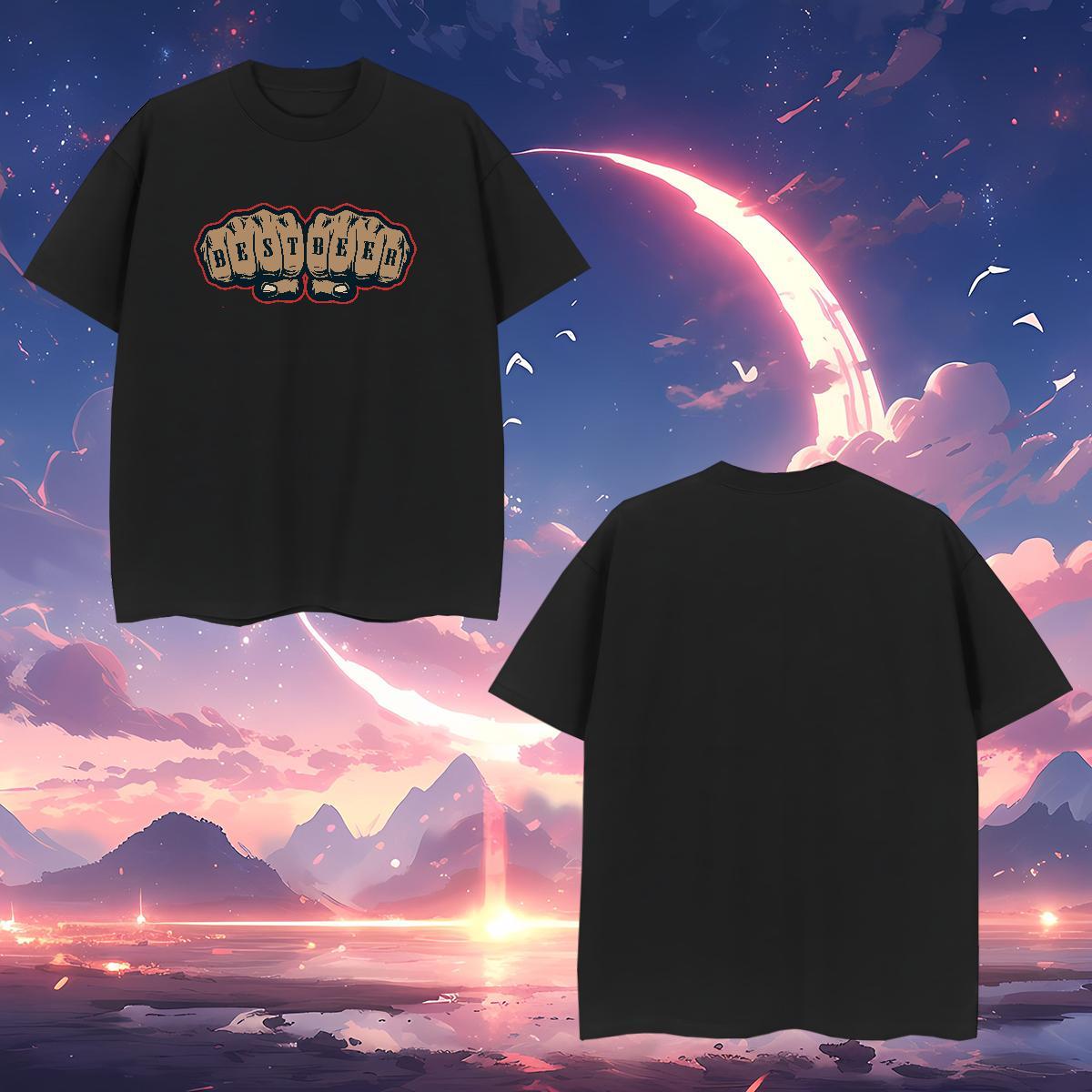 T Shirt For Man 230g 100% Cotton hands Hip Hop Breathable Short Sleeve Custom Printing Men Tees Designer High Quality Tops