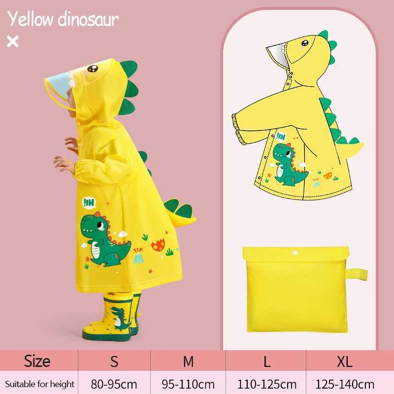 Childrens Raincoat Girls Boys Kindergarten Childrens Primary School Childrens Baby Schoolbag Position Waterproof Raincoat Y240810