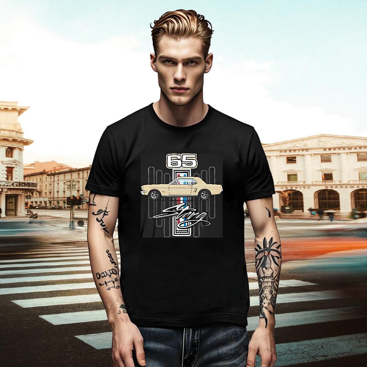 Free Shipping Men Tshirts Sports Casual 230g Pure Cotton Black White Crew Neck Breathable car T-Shirts 2024 DIY Tees