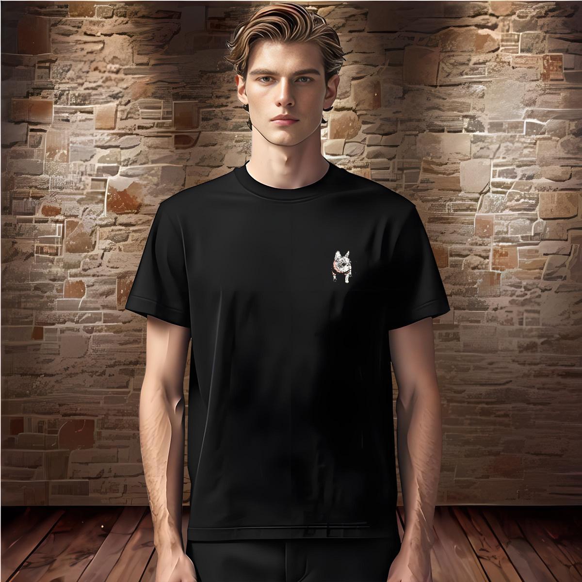 2024 230g Cotton Men T Shirts Dog Sport Men Clothes T-Shirt Tshirts Breathable Short Sleeve Cool Oversized 4XL