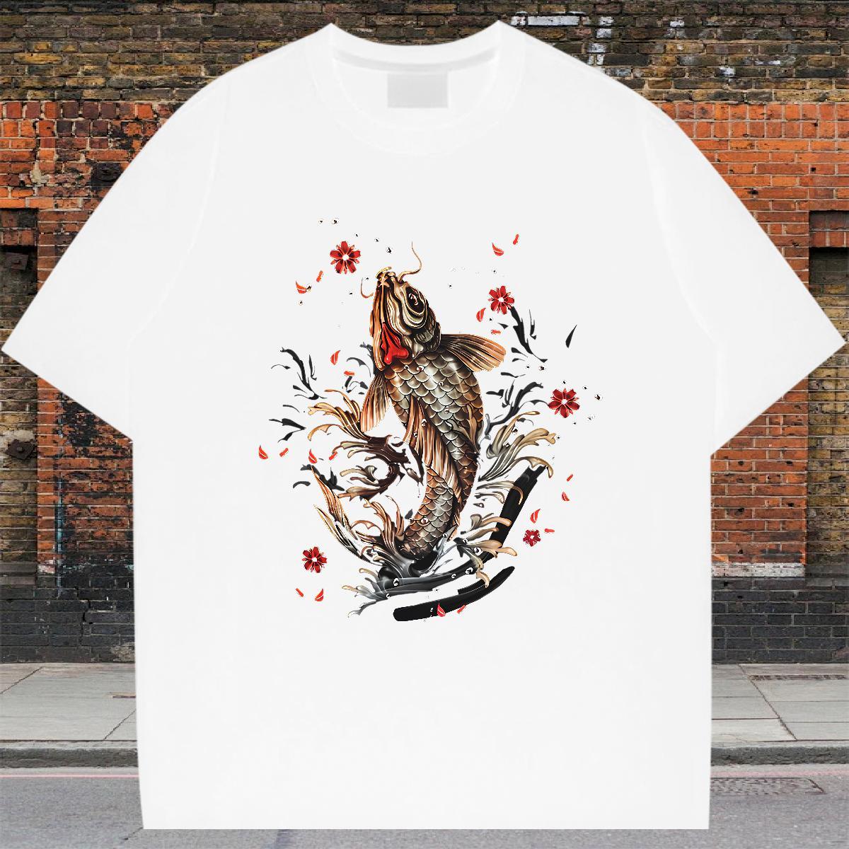 Free Shipping Mens T Shirts Breathable Soft Outdoor Anime Print 230g 100% Cotton Tshirt for Man Woman Classic Tee Shirt