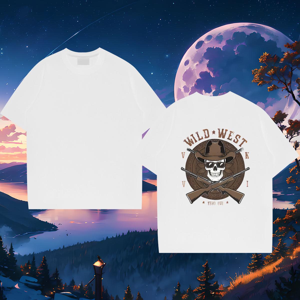Designer Fashion T Shirts Men pistol Tops Shirt 230g Pure Cotton Street wear Hip Hop Unisex Oversized 3XL 4XL Short Sleeve Soft Men Tees