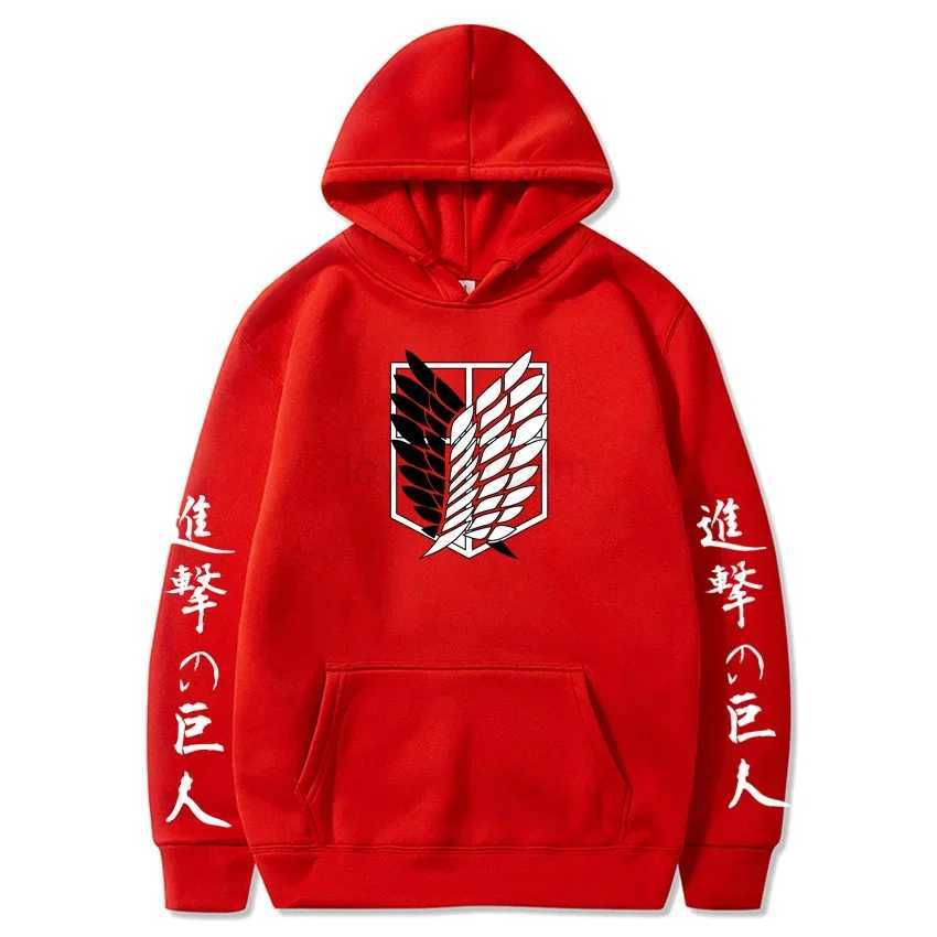 Men Hoodies Sweatshirts Japanese Anime Shingeki No Kyojin Graphic Hoodies Men Pullover Hooded Sweatshirt UnisexXJ240812