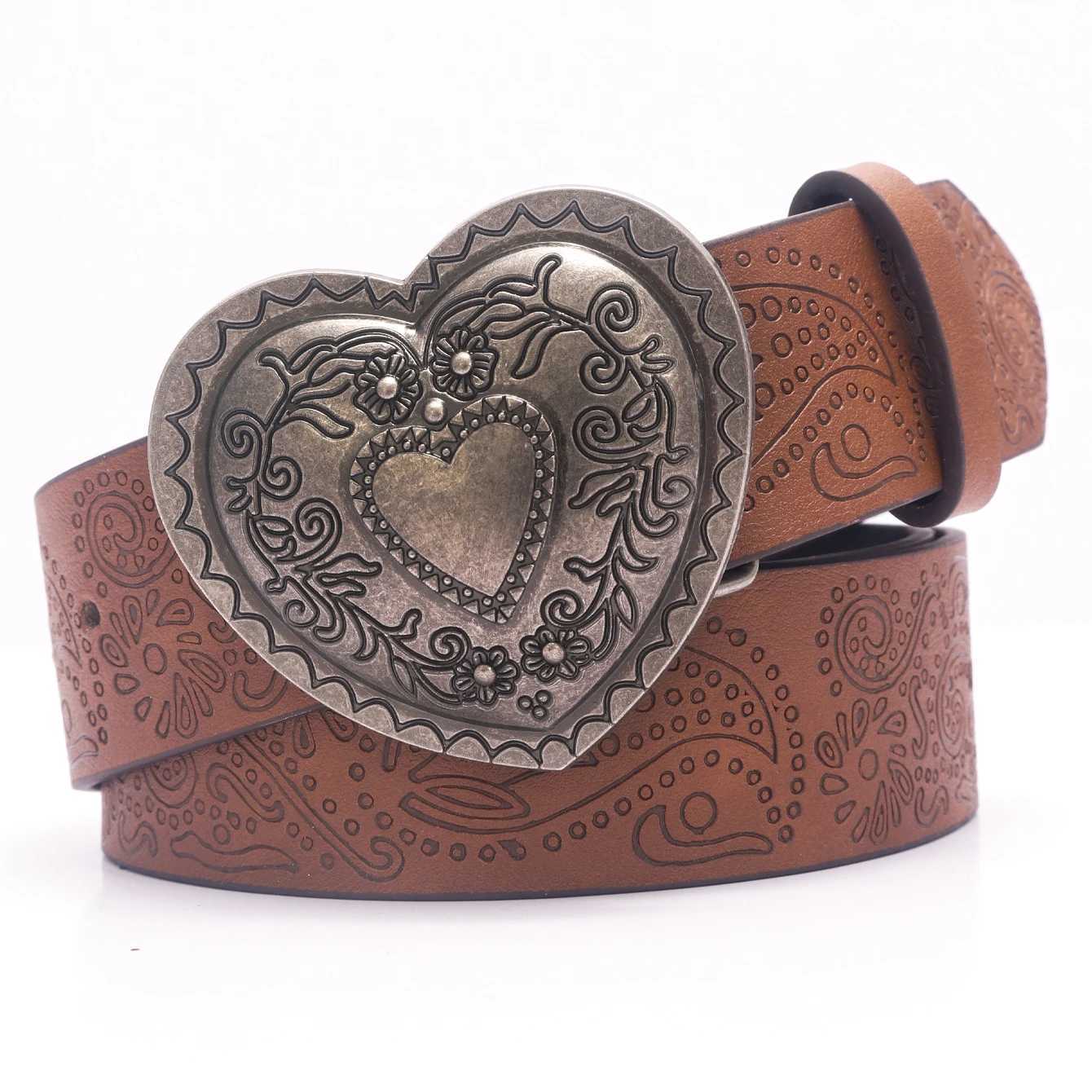 Belts Home>Products>Womens PU Belt>Womens Heart shaped Buckle Belt>Womens Jeans Belt Y240810MUCJ