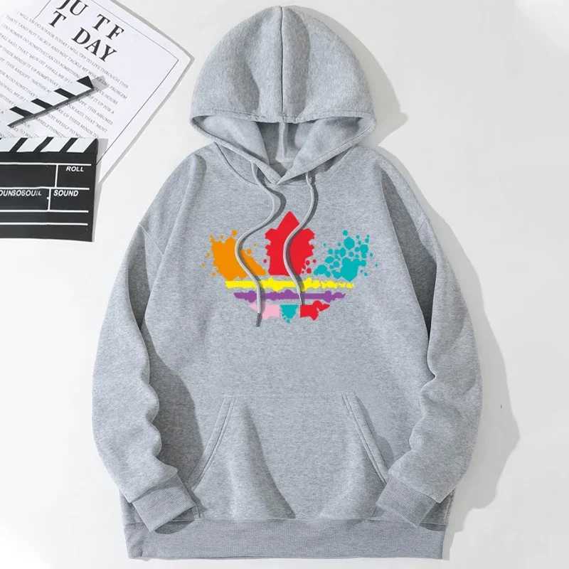 Mens sportswear Pullover black graphic printing daily sports holiday printing clothing hooded sweatshirt long sleevedW240724