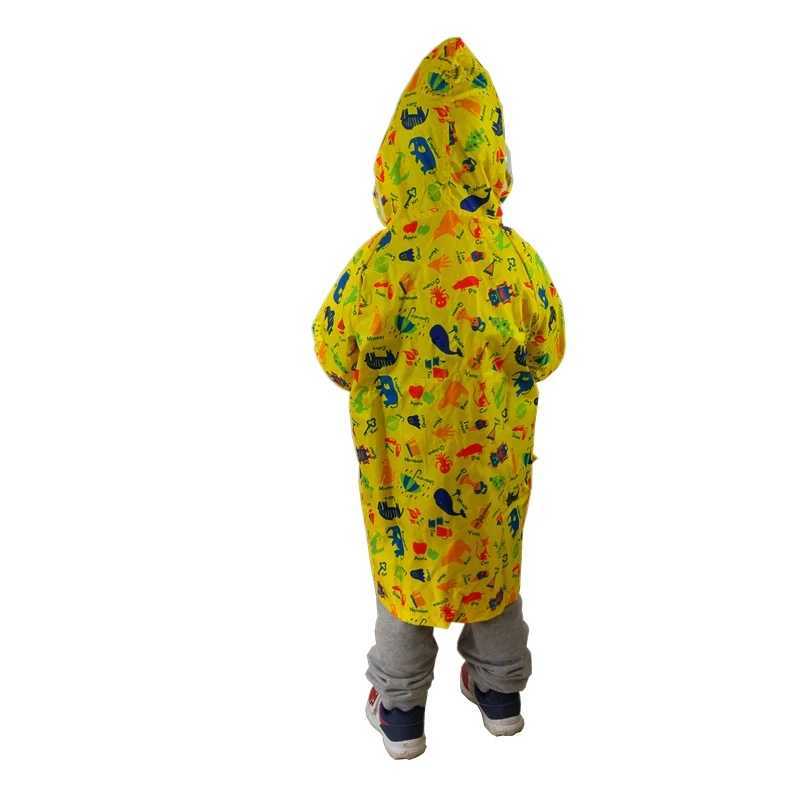 5-7 Years Old Kids Hooded Jacket Children Girl Boy Raincoat Kindergarten Student Poncho Cover Cartoon Queen For Tour Rainwear Y240810