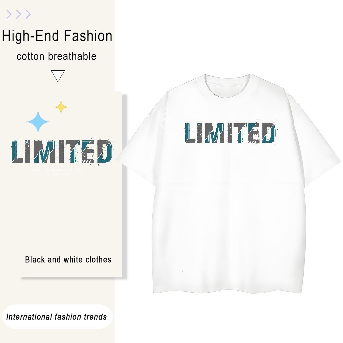 Free Shipping Men Clothes T-Shirt Hip Hop 100% Cotton 230g DIY Printed Crew Neck letter Mens T Shirts Custom Wear