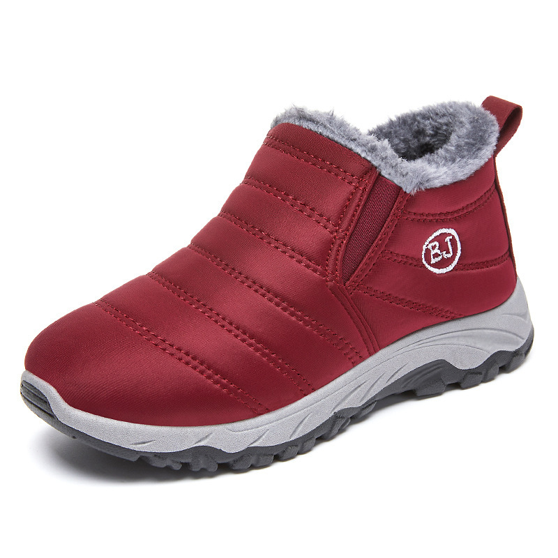 Ddmysports Mom S Winter New Cotton Shoes Plush Thickened Short Couple Warm Snow Boots Outdoor