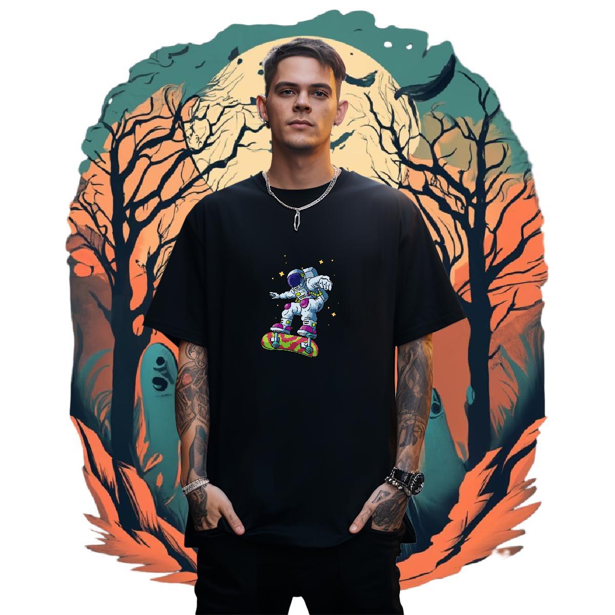 New Designer T-Shirts for Men 230g 100% Cotton Men Tops Tees Sport Breathable Short Sleeve DIY Anime Classic Clothes