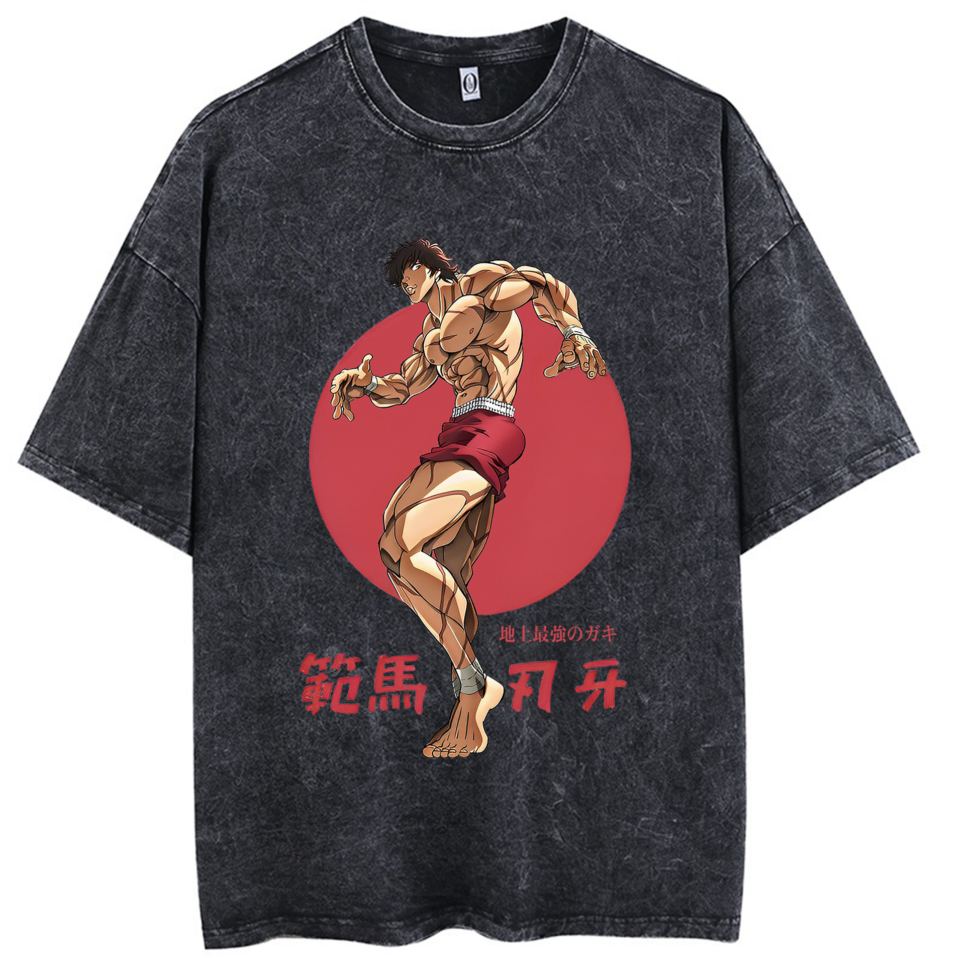 Men's T Shirts Washed Vintage The Grappler Gym Men Toji Graphic Print T-shirts Manga Casual Male Loose Shirt Men Women Anime Jujutsu Kaisen Good Baki