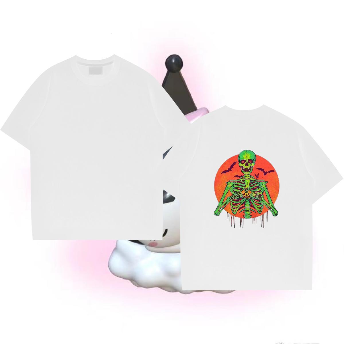 Fashion Design Man T Shirts skull Clothings 230g 100% Cotton Daily Outfit Wholesale DIY Anime Breathable Short Sleeve Men Tees