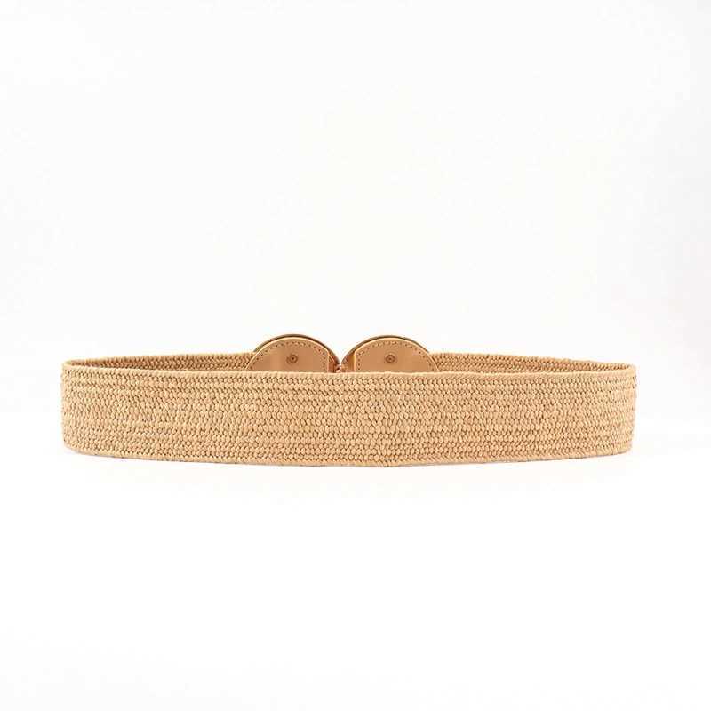 Belts Wide grass band elastic band tight corset shape womens waist belt decorative band Y240810JKHE