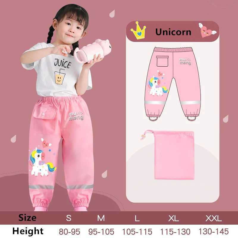 Cartoon Dinosaur Style Kids Rain Pants Boys And Girls Students Kids Waterproof Pants Fashion Children Rain Pants Y240810
