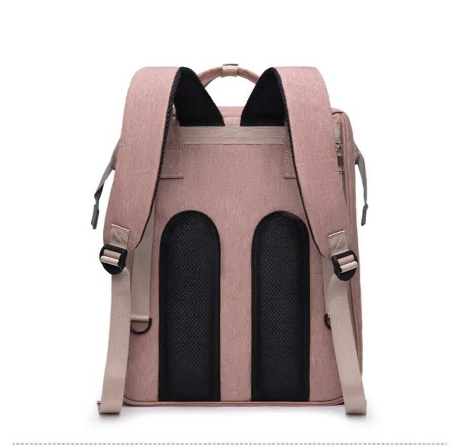 Mommy Baby Diaper Bag Backpack Replacement Pad Sunshade Mosquito Net Wet Dry Carry USB Charging Port Cart Hanging Bag W240812
