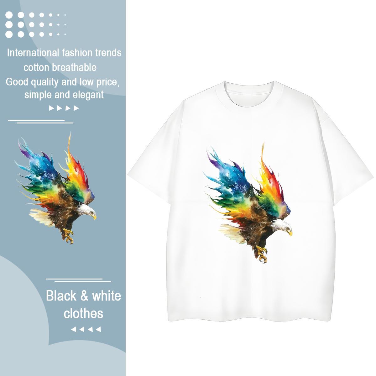 Cool Design Mens T Shirts eagle Short Sleeve O-Neck Sports Casual Custom Printed 230g 100% Cotton Men Tops Tees Factory Direct Tees Shirts