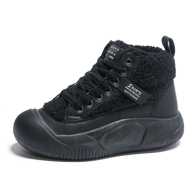 Ddmysports Winter Velvet Little White New Korean Edition Instagram Female Students Thick Sole Eightening Sports Board Shoes Casual XF Outdoor