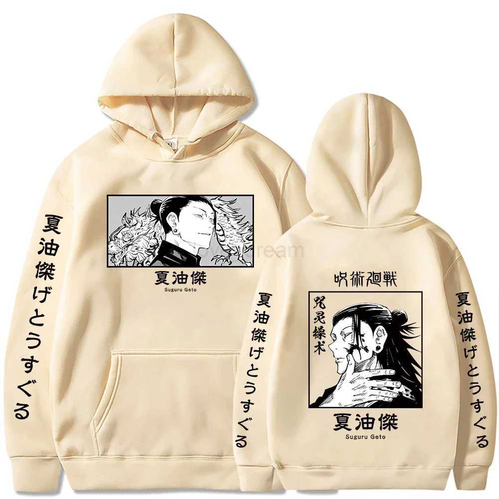 Hot Anime Jujutsu Kaisen Suguru Geto Hoodies Anime Harajuku Streetwear Pullover Tops winter Oversized SweatshirtsXJ240812