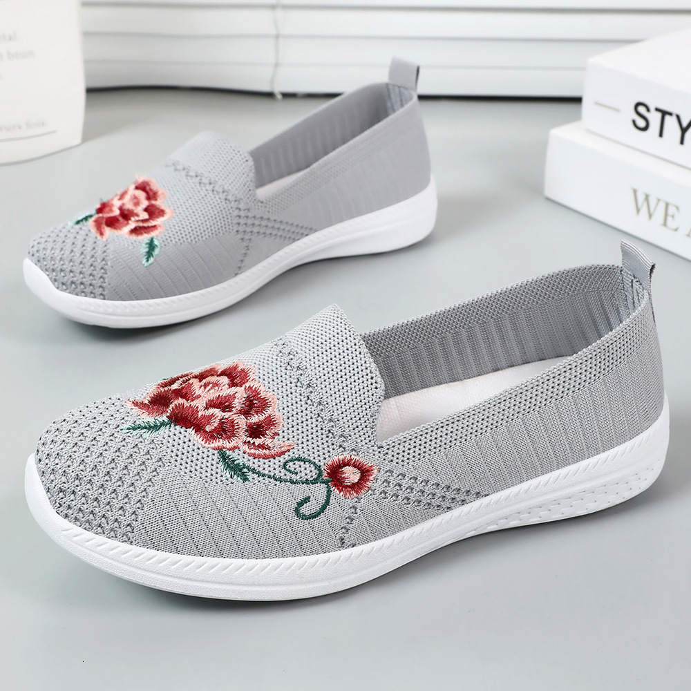 Ddmysports Women S Summer New Flat Bottomed Shallow Mouth Single Shoe Breathable Soft Soled Cloth For One Foot Women Shoes Outdoor Shoes