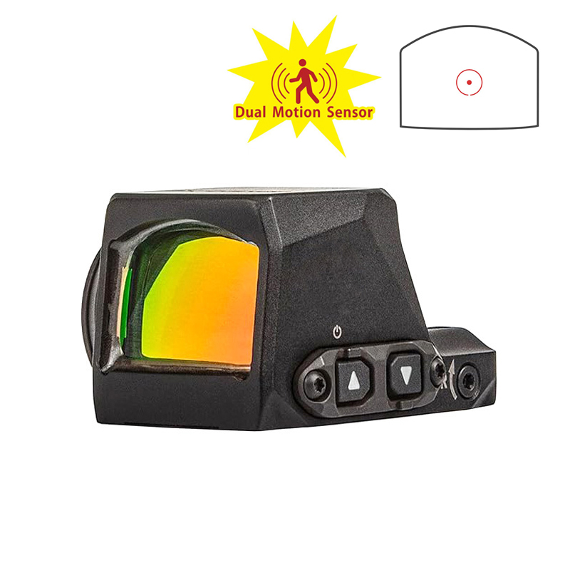 Tactical Romeo-X R-X Red Dot Sight Rugged Durable Aluminum Pistol-Mounted Scope Dual Motion Sensor Mini Reflex Sights with 10 Illumination Settings Picatinny Mount