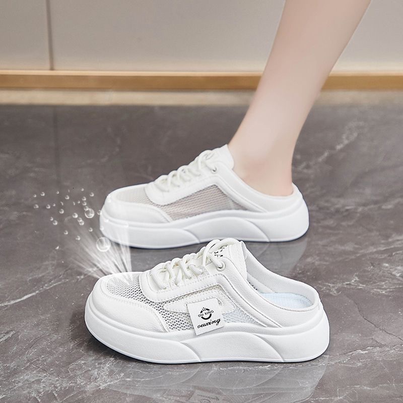 Ddmysports Ollow Out Breathable Thick Sole White Women In Summer Thin For Casual Sports S Shoes With Toe Caps And Mesh Holes Sandals Outdoor Shoes