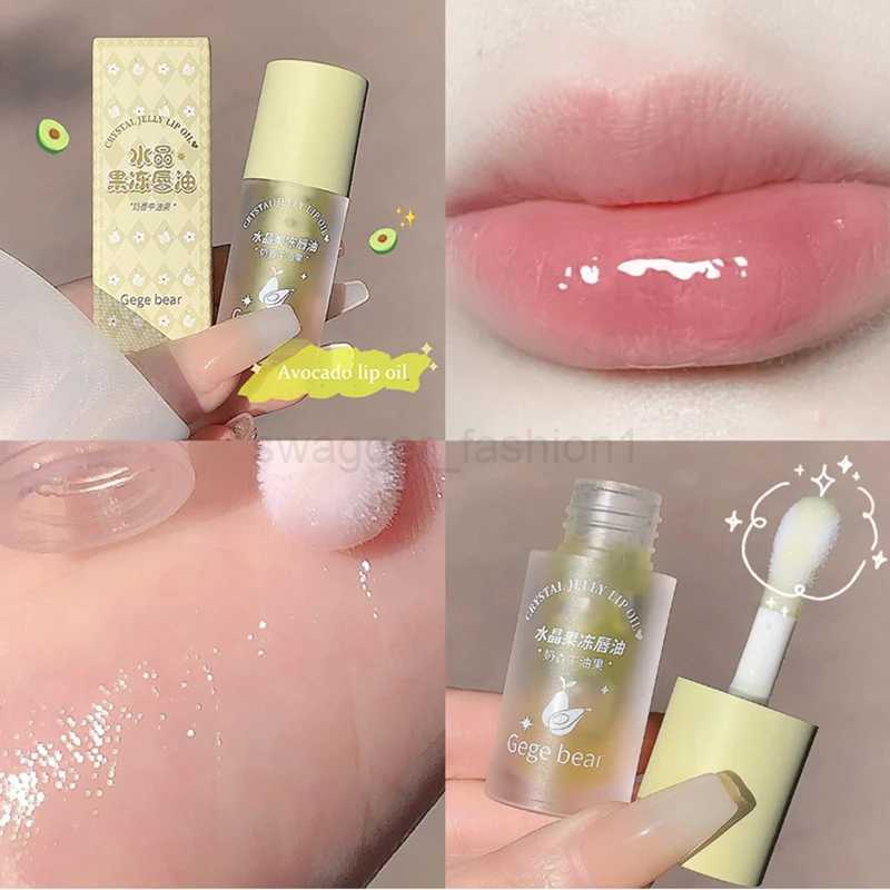 Crystal Jelly Lip Oil Hydrating Plumping Lip Coat For Lipstick Lipgloss Tinted Clear Lip Plumper Serum Lip Care Fruit Lip BalmXJ240812