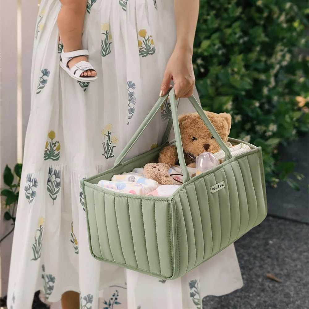 Baby diaper basket fashionable baby diaper storage rack diaper storage basket newborn party list and basic baby items W240812