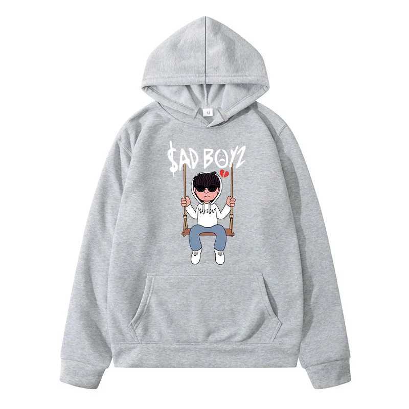 Mens Swinging Printed Brand Hoodie Mens Fashion Casual Long Sleeve Hoodie Loose Oversized Zipper Hoodie Street SweaterW240724