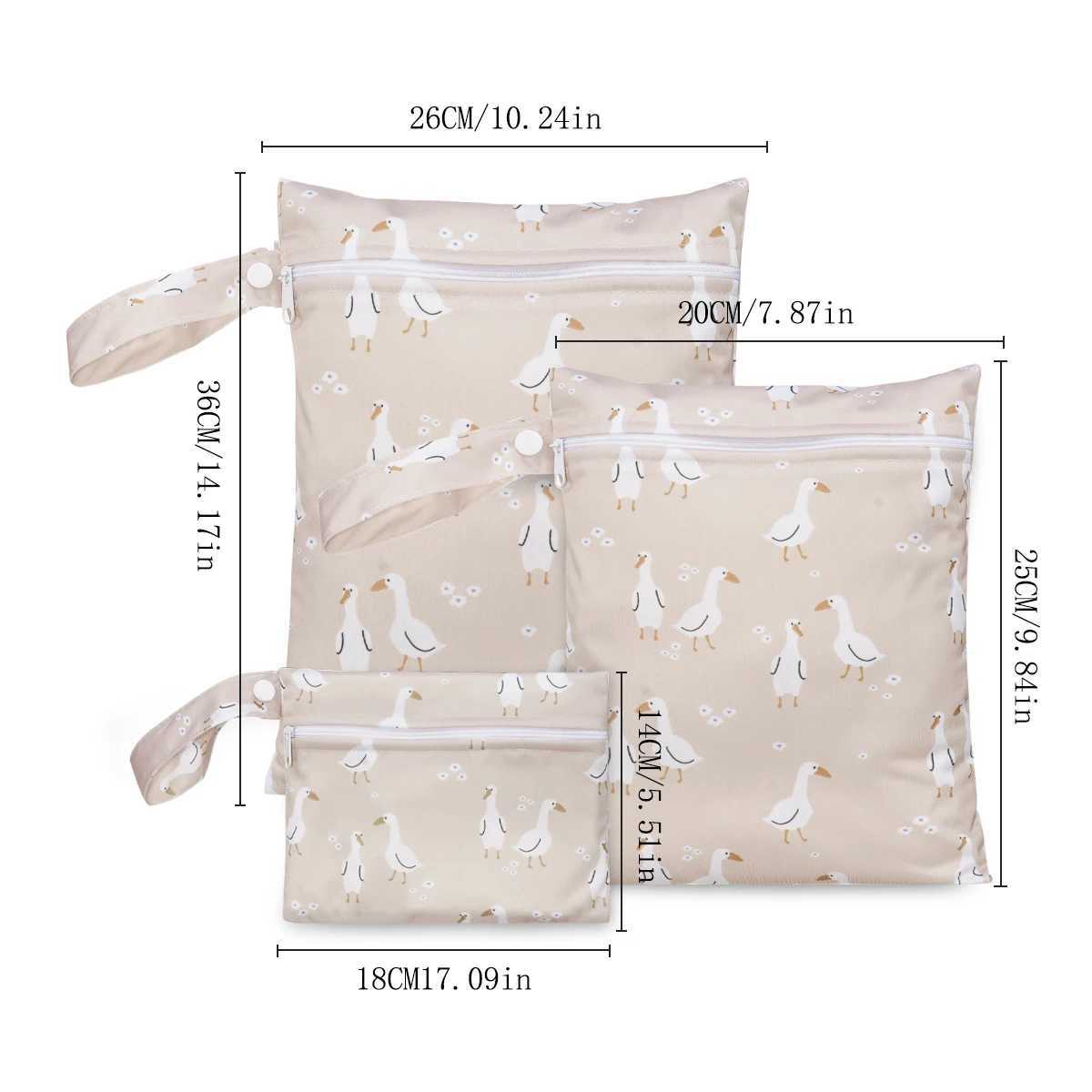 Elinfant 3-piece recycled fabric waterproof dry bag portable urine bag sanitary storage bag W240812