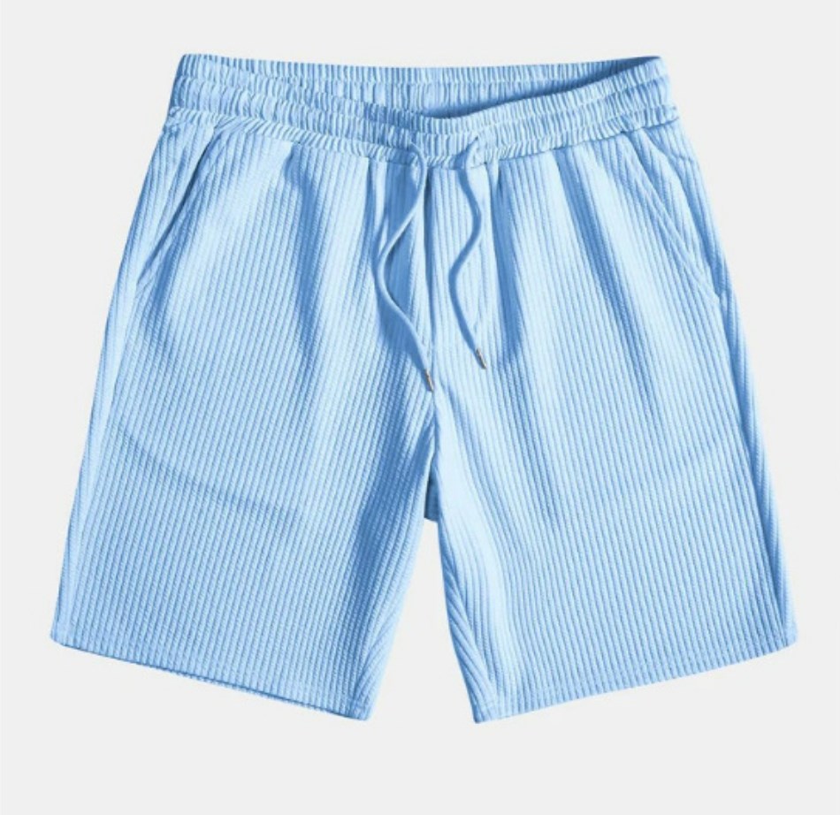 Mens Tracksuits Leisure loose multi-color beach outfit with pit stripe short sleeved set two-piece set