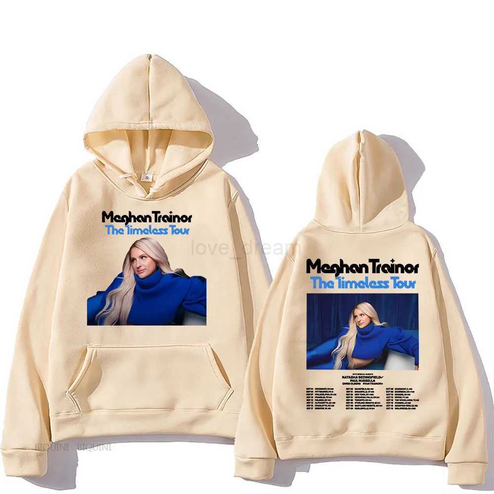 Meghan-Trainor The Timeless Tour 2024 Hoodies Cartoon Graphic Printing Sweatshirts with Hooded Comfortable Women/Men SudaderasXJ240812