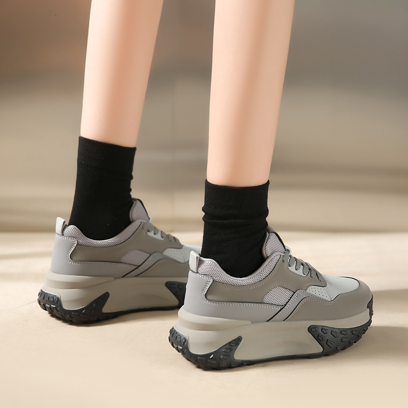 Ddmysports Spring New Thick Sole Dad For Female Students Versatile Matsuke Shoes Elevated Casual Sports CZ Outdoor