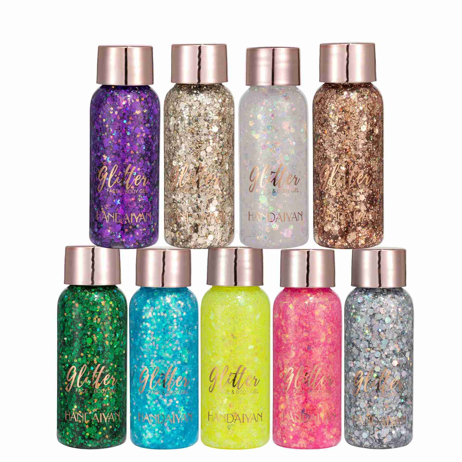 Handaiyan Nail Body Face Glitter gel Art Loose Sequins Cream Short Fat Glitter eye shadow Makeup Party W240812