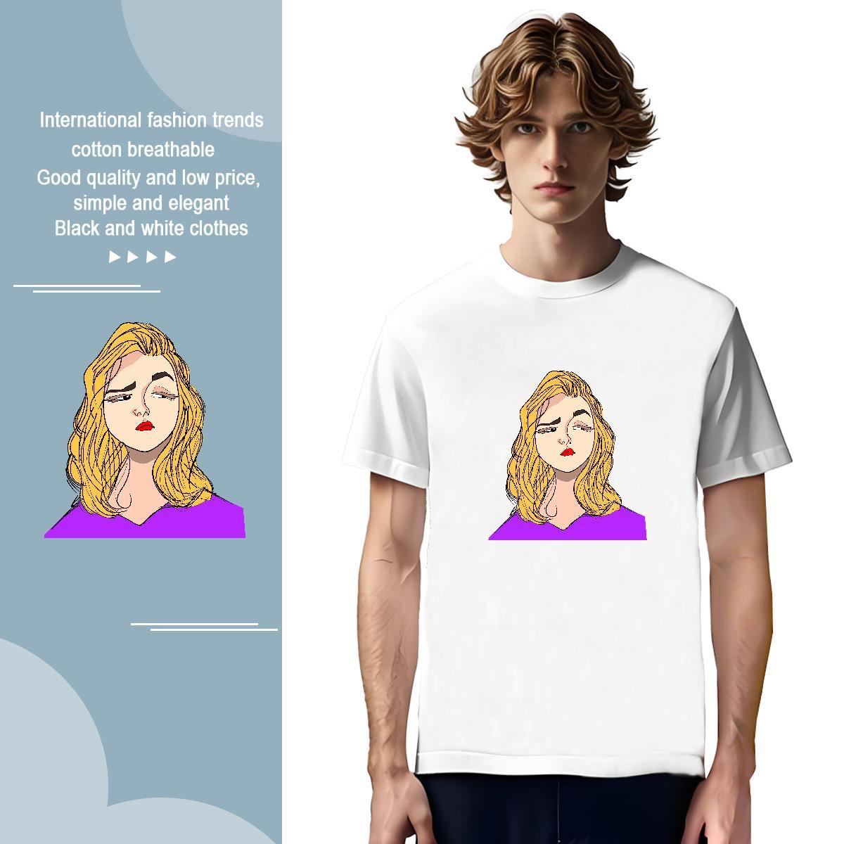 Classic Casual 230g Cotton T-Shirts for Men Hip Hop Tshirt for Man Woman Tees Breathable Soft Brand Custom Printing