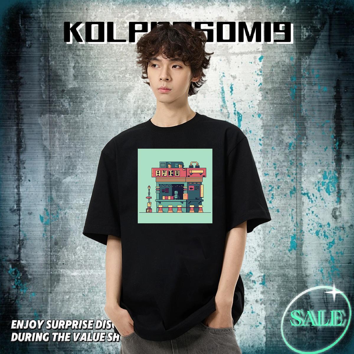 Unisex Mens Tshirts Outdoor 230g Pure Cotton Custom Anime Breathable Short Sleeve robot Men T Shirts 2024 New Top Tees