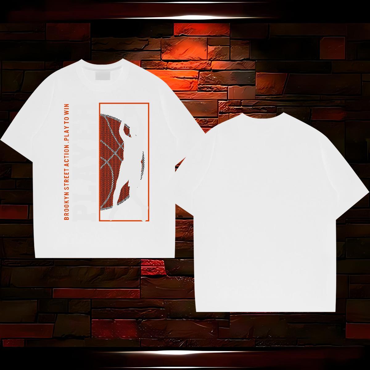 Unisex Couples T Shirts basketball 230g Cotton Hip Hop Breathable Crew Neck T-Shirts DIY Logo Oversized Factory Direct Wear