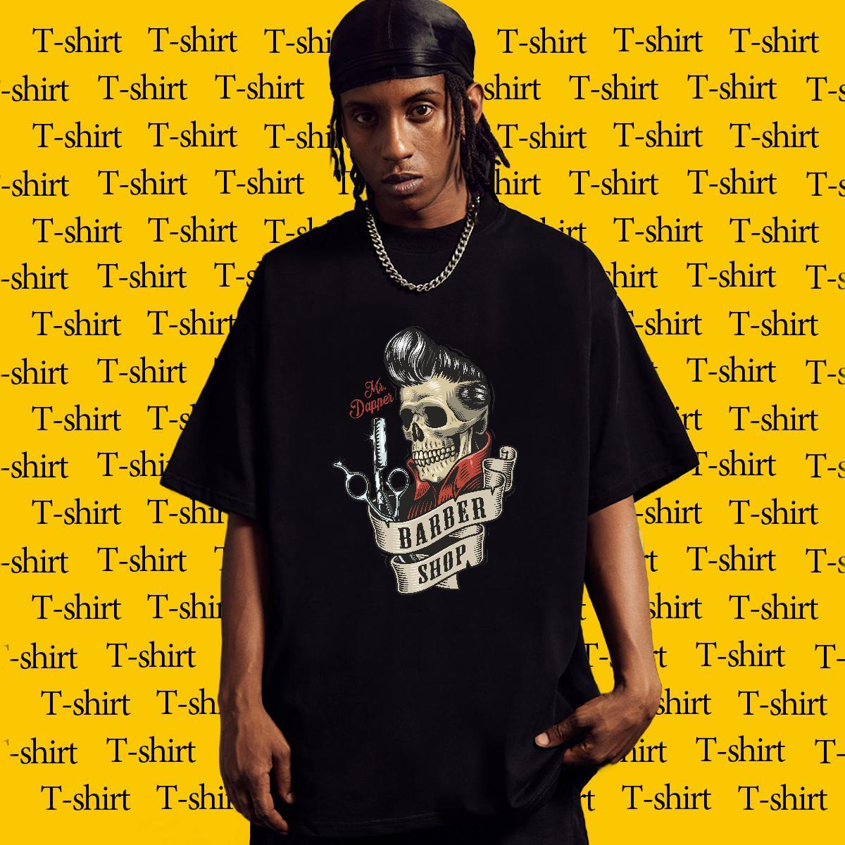 Fashion Designer Man T Shirts skull Tee Shirt 230g Pure Cotton Spring Summer Comfortable Cartoon Printing L-4XL Breathable Short Sleeve Mens Tshirts
