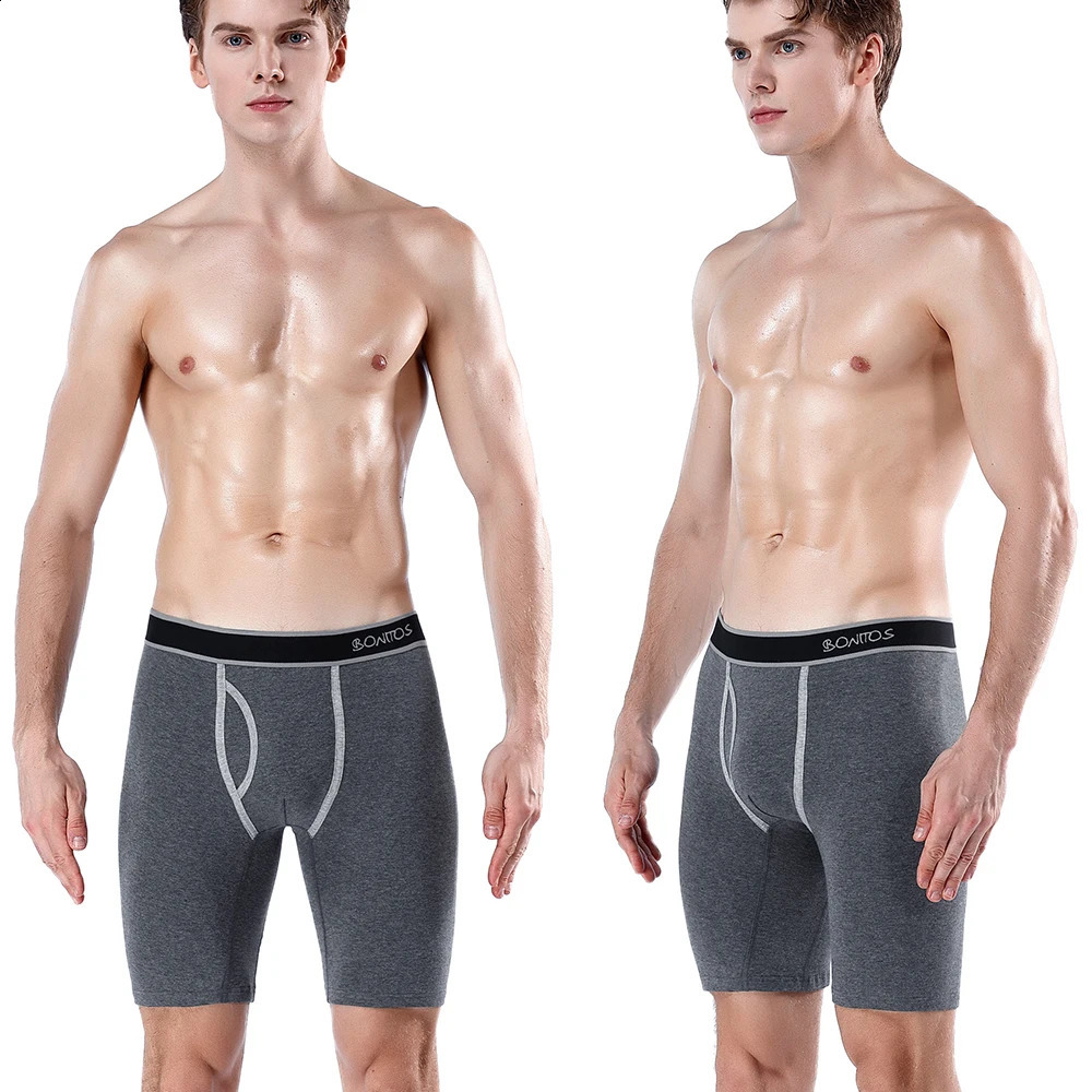 5Pcs Set Long Boxer Men Underwear Male Underpants Panties Sexy Clavin Underware Calzones BoxerShorts Boxer Shorts Homme Trunk 240812