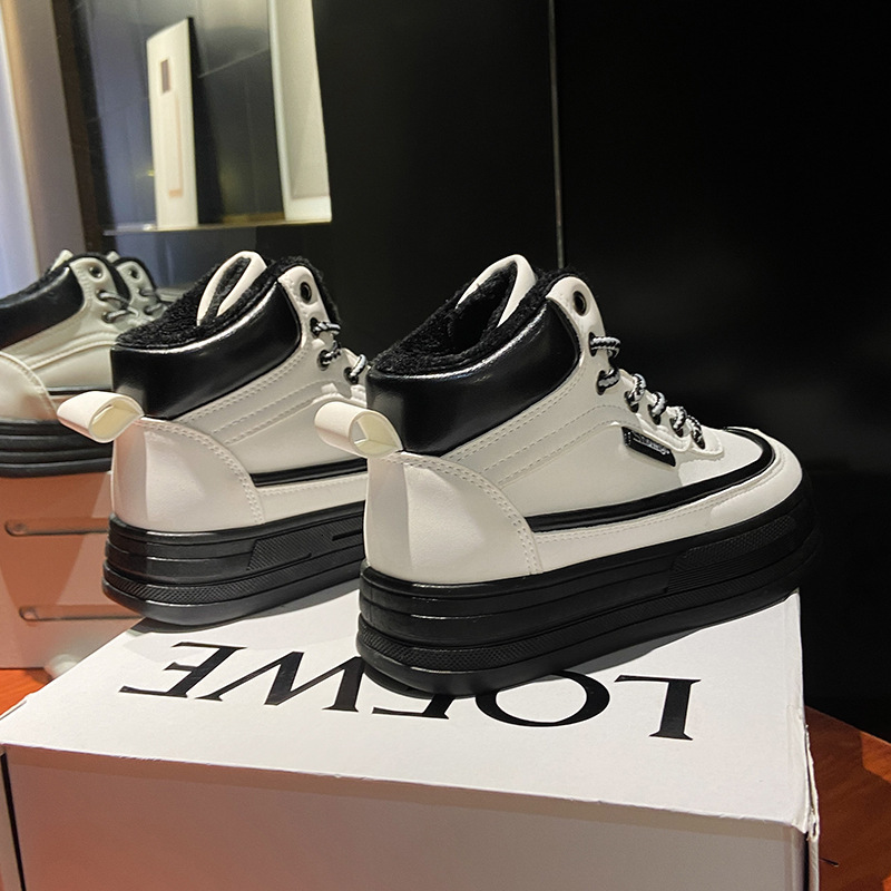 Ddmysports Winter New Sole Cotton With Plush And Thick Board Street Shoot Student Versatile Korean Casual Shoes Women S Outdoor