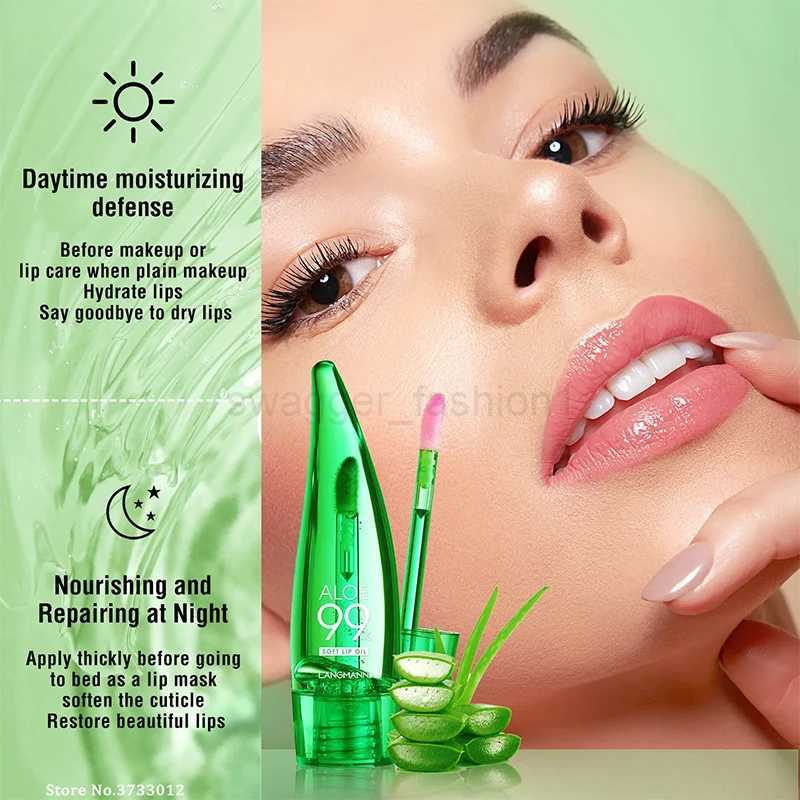Natural Aloe Lipstick Lip Moisturizing Nourish Waterproof Color Lip Tint Long Lasting Gloss Changeable Color Lip Oil Lip BalmXJ240812
