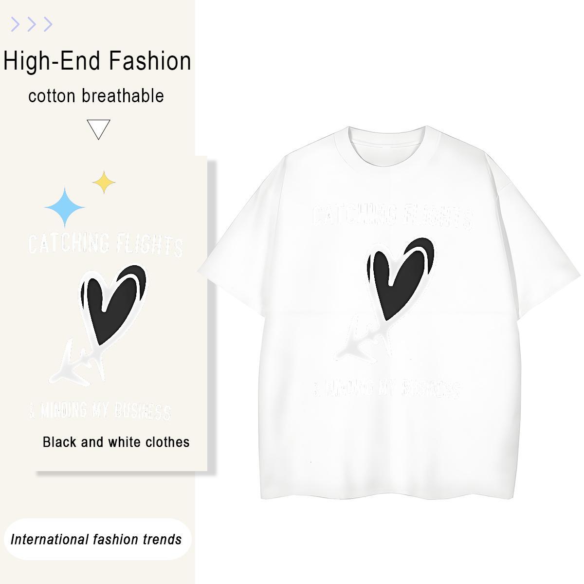 Wholesale Couples T Shirts Street Wear 100% Cotton 230g Graphic Short Sleeve Soft letter Man T Shirts Fashion New Tshirts