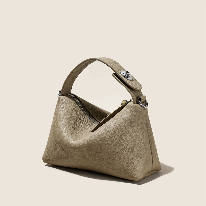 Free Shipping Shoulder Bags 2025 Genuine Leather Women's Pillow Classic Bag Soft Cowhide Totes High Quality Female Commute Handbag Gray