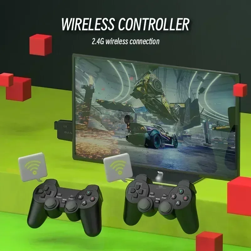 M8 Video Game Console 2.4G Double Wireless Controller Game Stick 4K 10000 games 64GB 32GB Retro games For PS1/GBA boy gift
