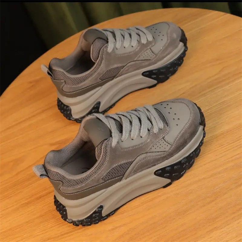 Ddmysports Super Hot Street Dad Women Spring And Autumn New Style Thick Sole Height Increasing Small Versatile Casual Sports Shoes Outdoor Shoes
