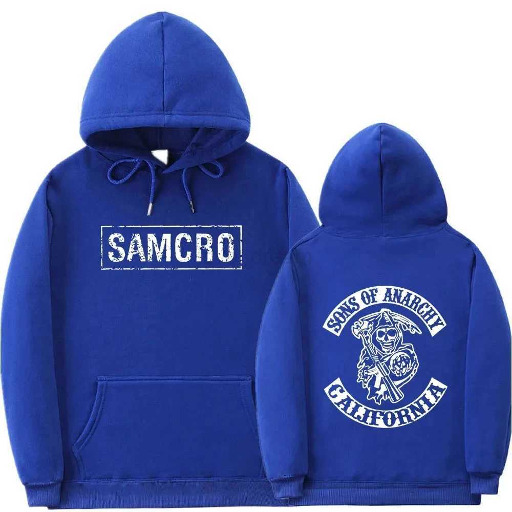 2024 Double-sided Printed hoodie Sweatshirt top Sons of Chaos SAMCRO mens and womens fashion jumpers Hoodies Casual hooded sXJ240812