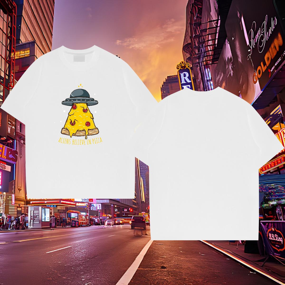 New Arrival T-Shirts ET Tees Shirts 230g 100% Cotton High Street Hip Hop Comfortable Black White Short Sleeve Soft Men Tees